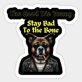 Stay Bad to The Bone Sticker